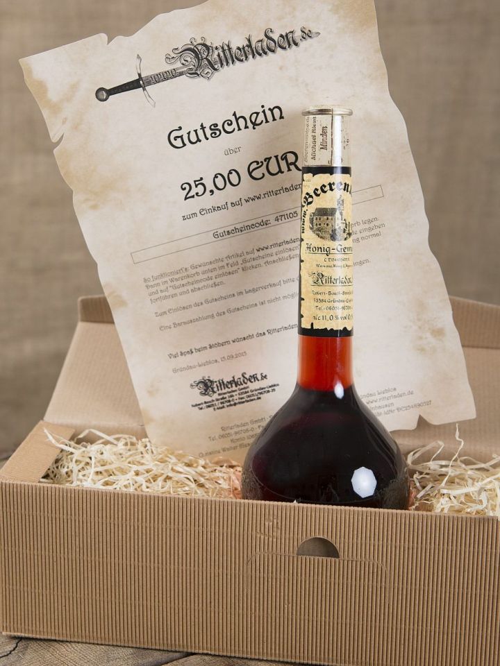 Coffret cadeau avec vin épicé et Bon d'achat hydromel + bon d'achat 2