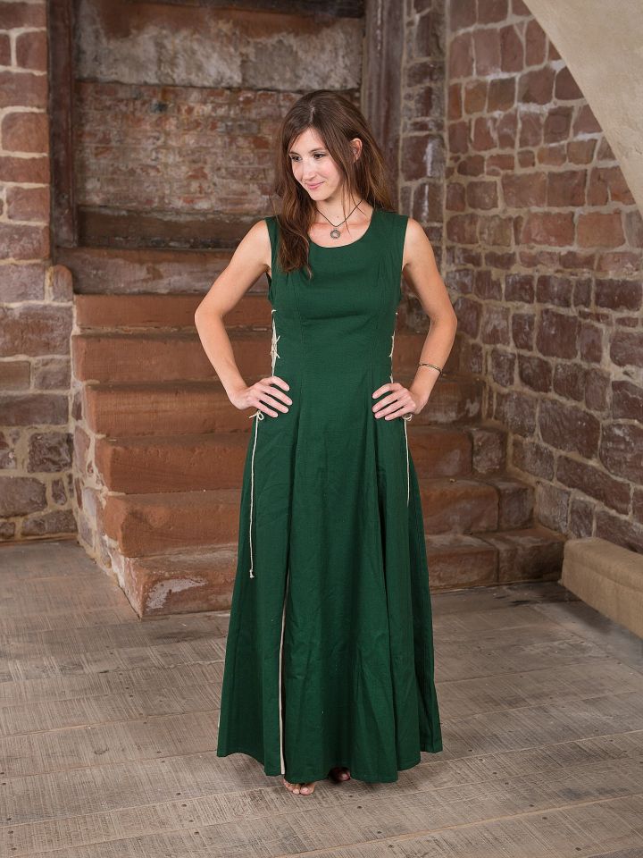 Robe sans manches vert/écru L 2