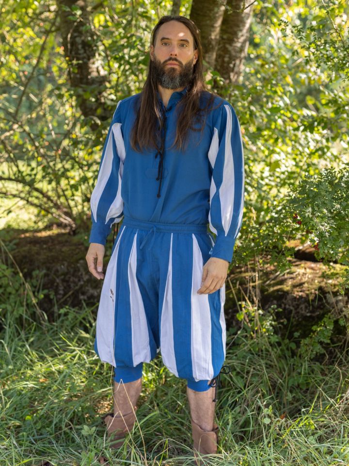 Culotte lansquenet Morold en bleu et blanc S/M 2