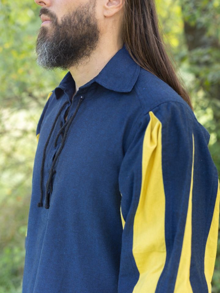 Chemise Lansquenet Titurel jaune et blanche L/XL 2
