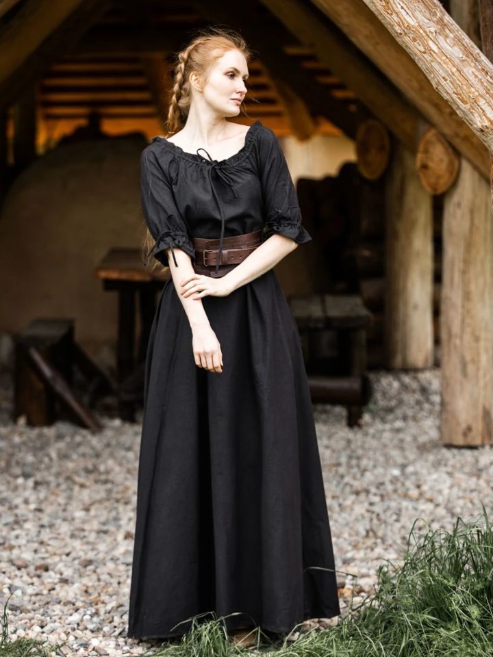 Robe à manches trois quarts Brida, noire XXL 2