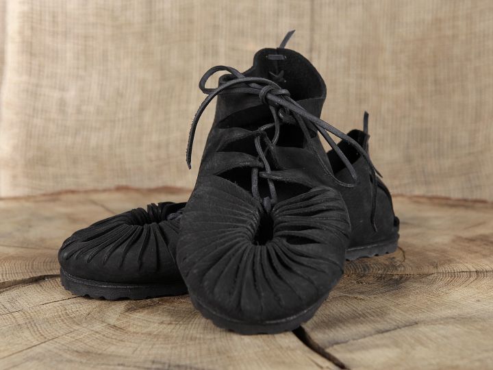 Ballerines médiévales en cuir avec semelle 43 | marron 2