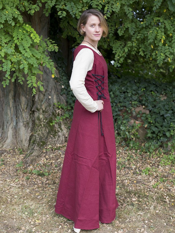 Robe médiévale sans manche en rouge XL 2