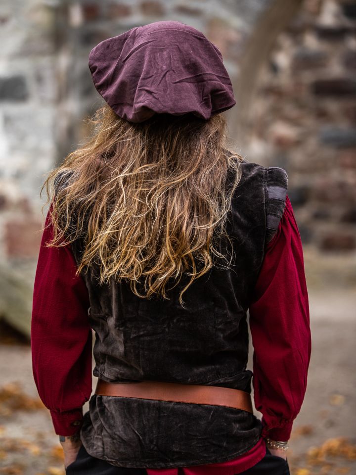 Béret en velours marron 2