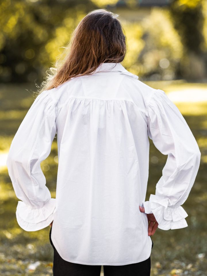 Chemise à jabot en coton M 2