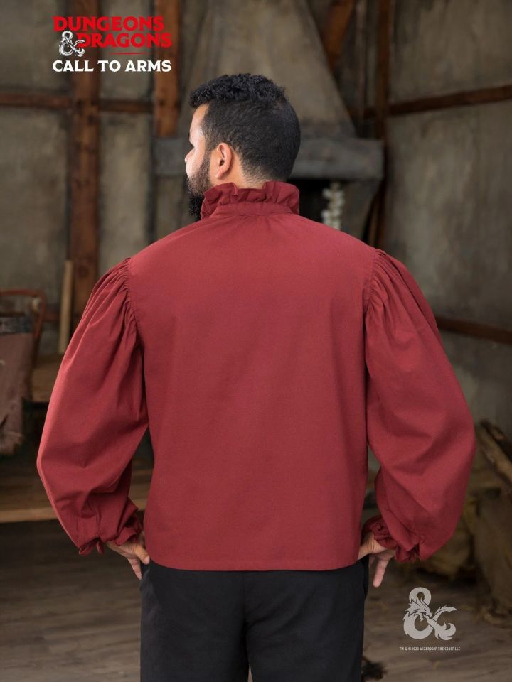 Chemise de barde D&D en rouge 2