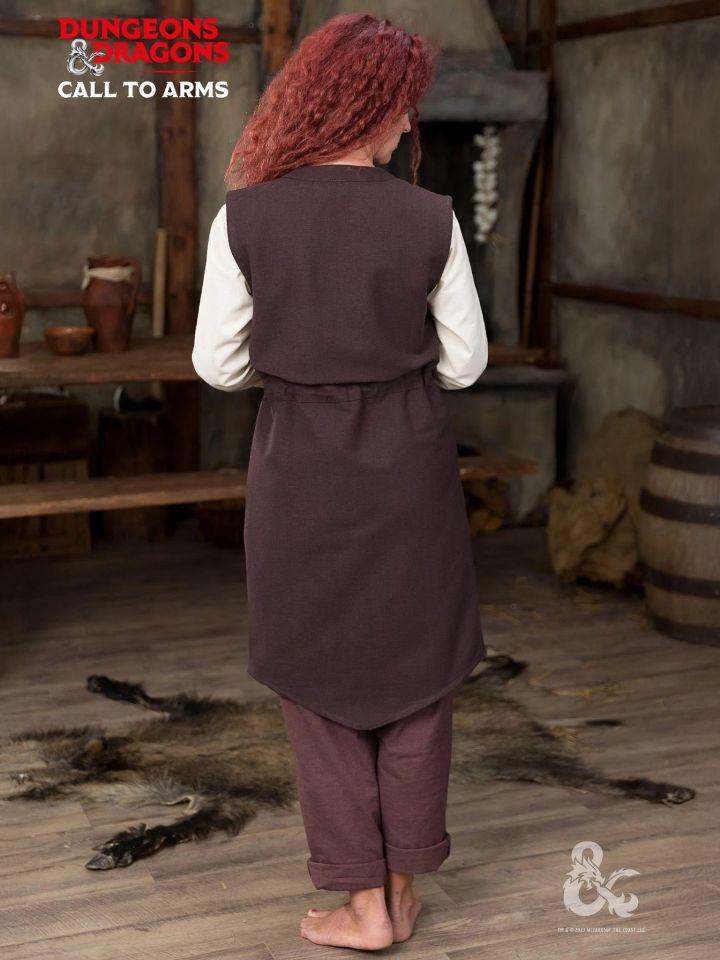 Long gilet en marron 2