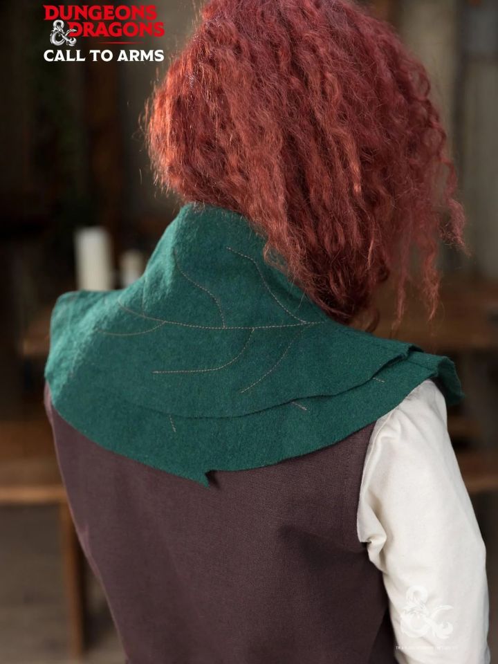 Pelerine de druide D&D en vert sapin 2
