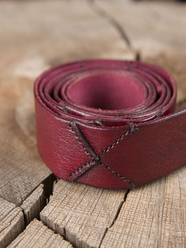 Ceinture longue avec surpiqûres, rouge 2