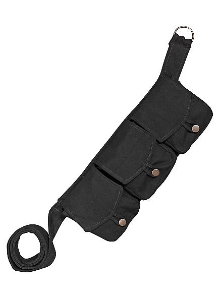 Ceinture pochettes Arum en noir 2