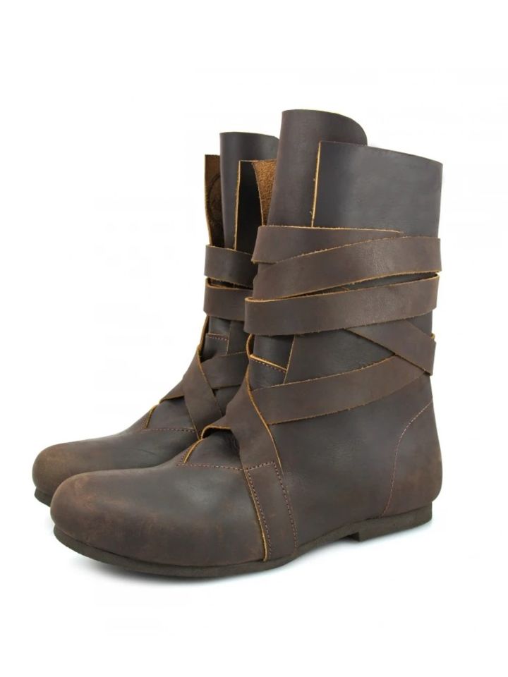 Bottines viking en cuir suédé marron 2