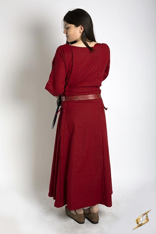 Robe à laçage en rouge L 2