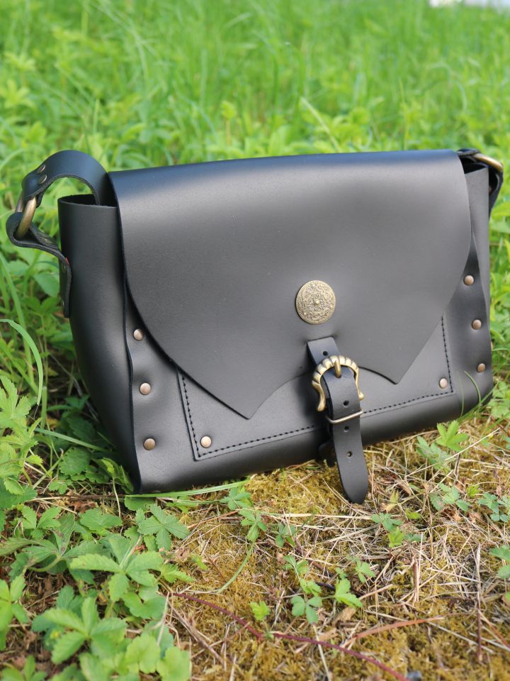 Sac à bandoulière en cuir noir 2