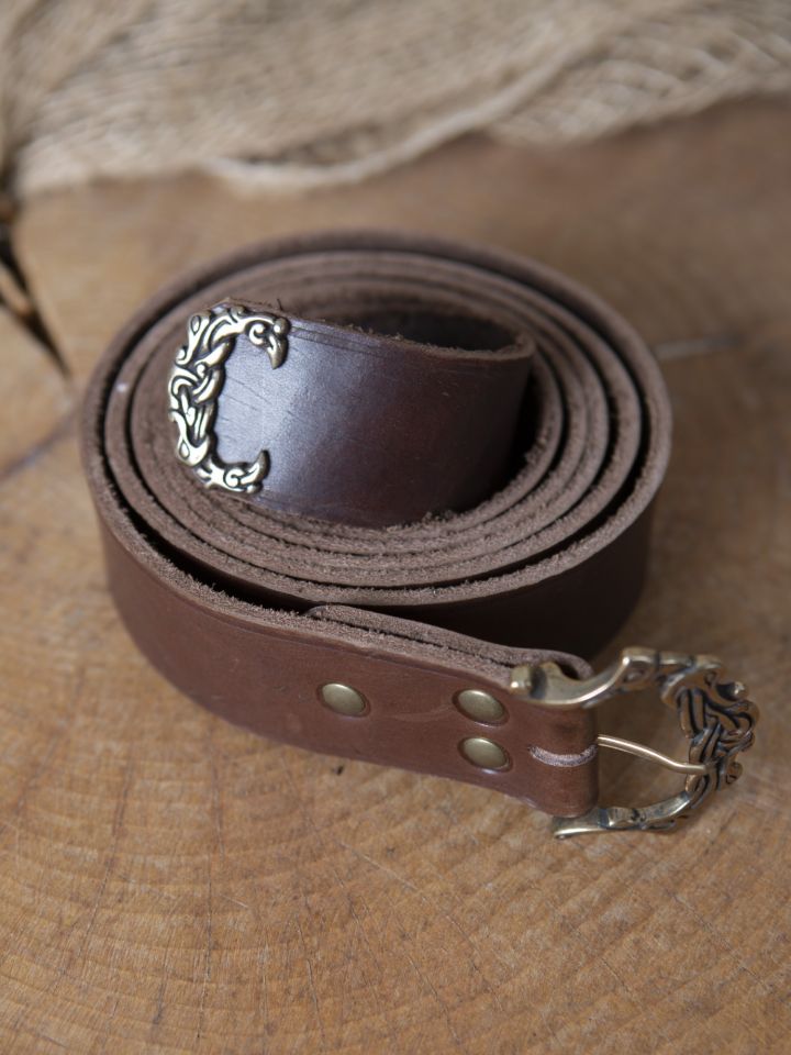 Ceinture Viking ouvragée marron 2