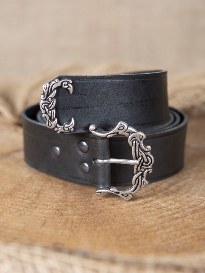 Ceinture Viking ouvragée noire 2