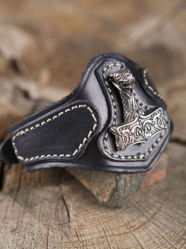 Bracelet en cuir Marteau de Thor Viking 2