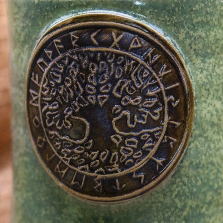 Mug en céramique "Arbre de vie"  en vert 2
