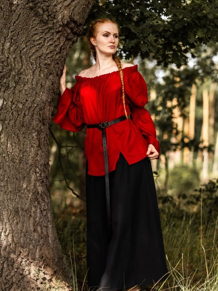 Blouse fluide en rouge 2
