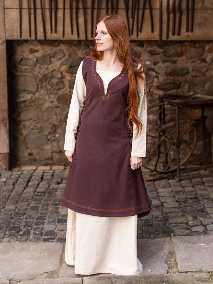 Surcot en coton marron 2