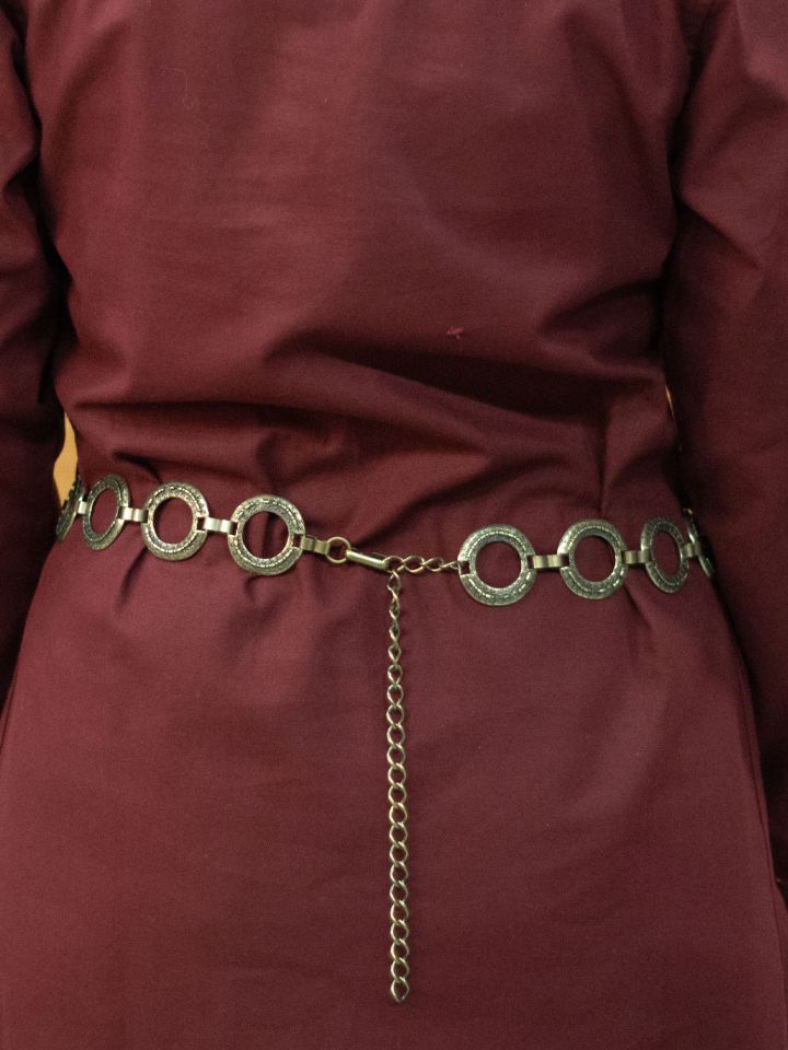 Ceinture chaîne avec anneaux laiton ancien 2