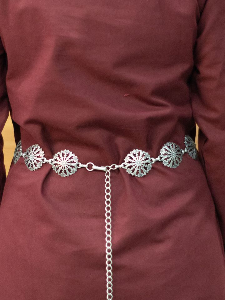 Ceinture chaîne avec ornements gothiques vieil argent 2