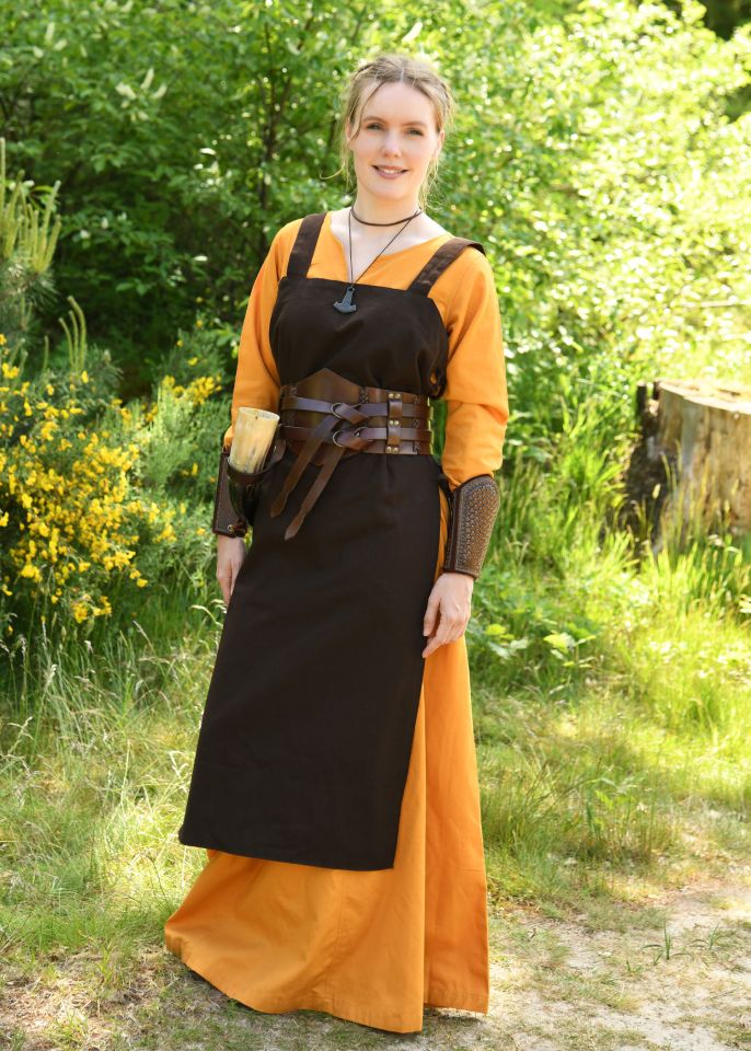 Robe médiévale légère Milla, jaune L 2