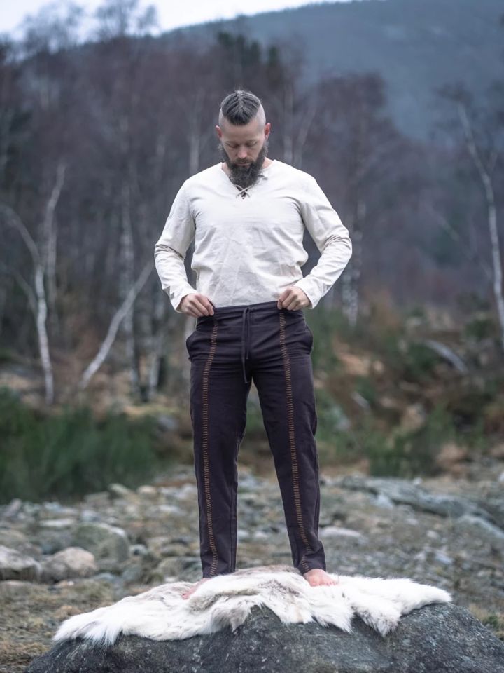 Pantalon médiéval Hermann en marron foncé 2