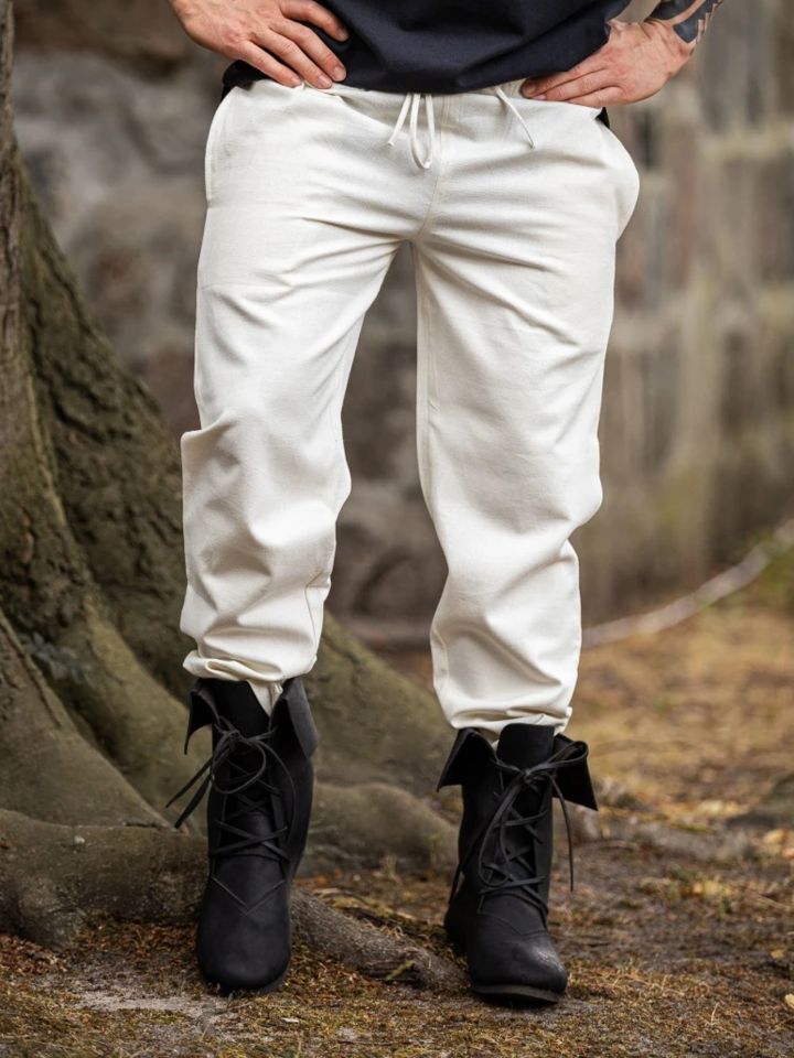 Pantalon médiéval écru 2