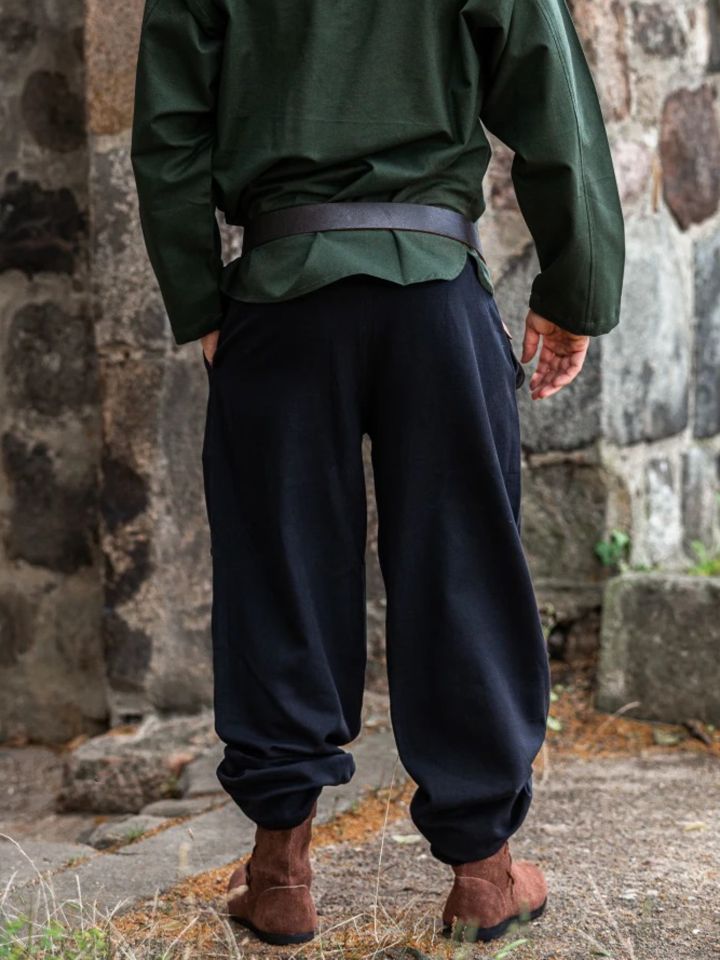 Pantalon médiéval en coton, avec poches noir XL 2