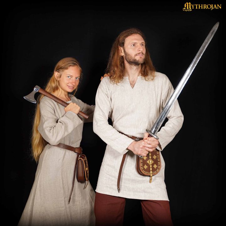 Tunique viking en lin Erik naturel 2