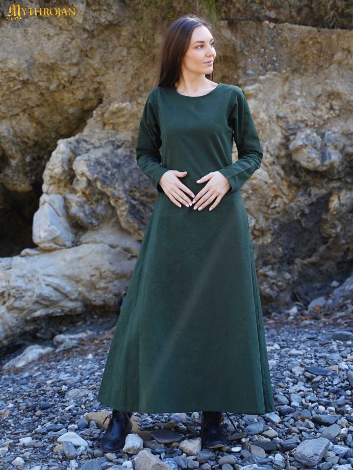Robe médiévale "Athena" verte 2