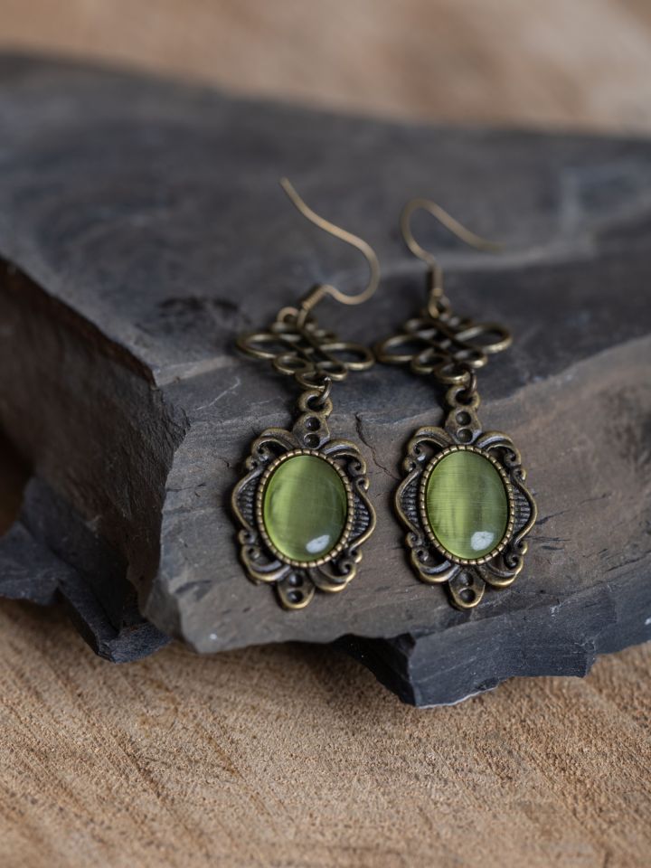 Boucles d'oreilles Eleyne vert 2