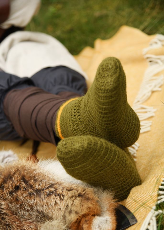 Chaussettes en laine vertes 38-40 2