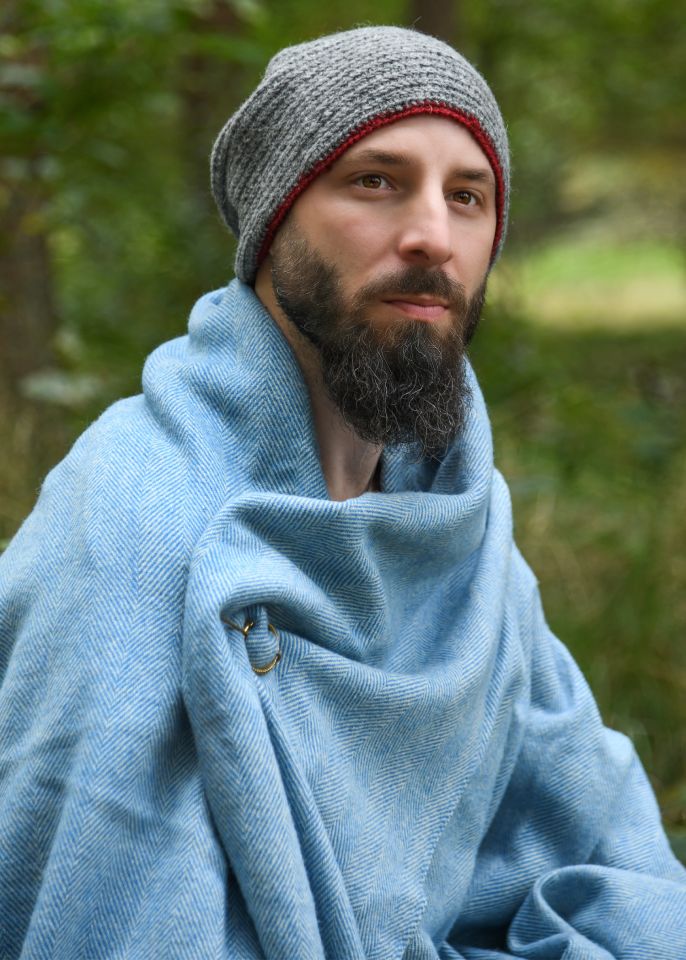 Bonnet en laine gris 2