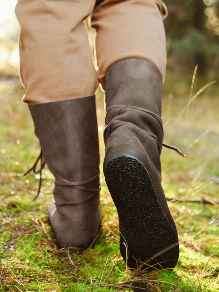 Bottes viking à lacets marron 2