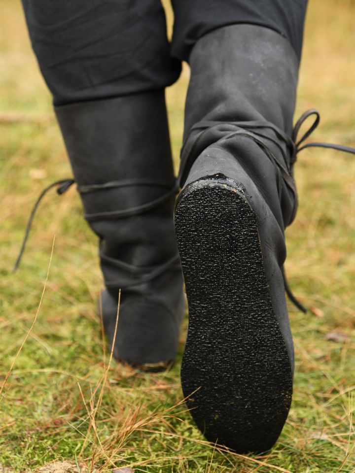 Bottes viking à lacets noires 2