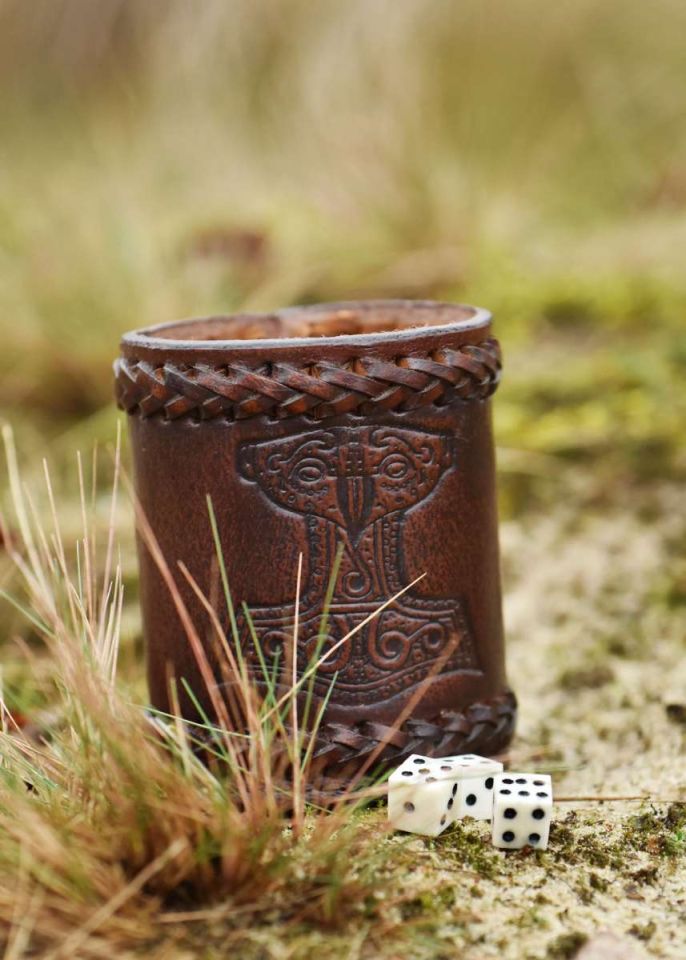 Gobelet à dés avec motif Marteau de Thor Sans les dés 2