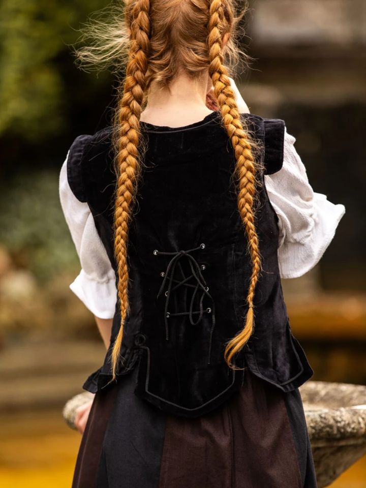 Gilet avec boutons en métal, noir M 2
