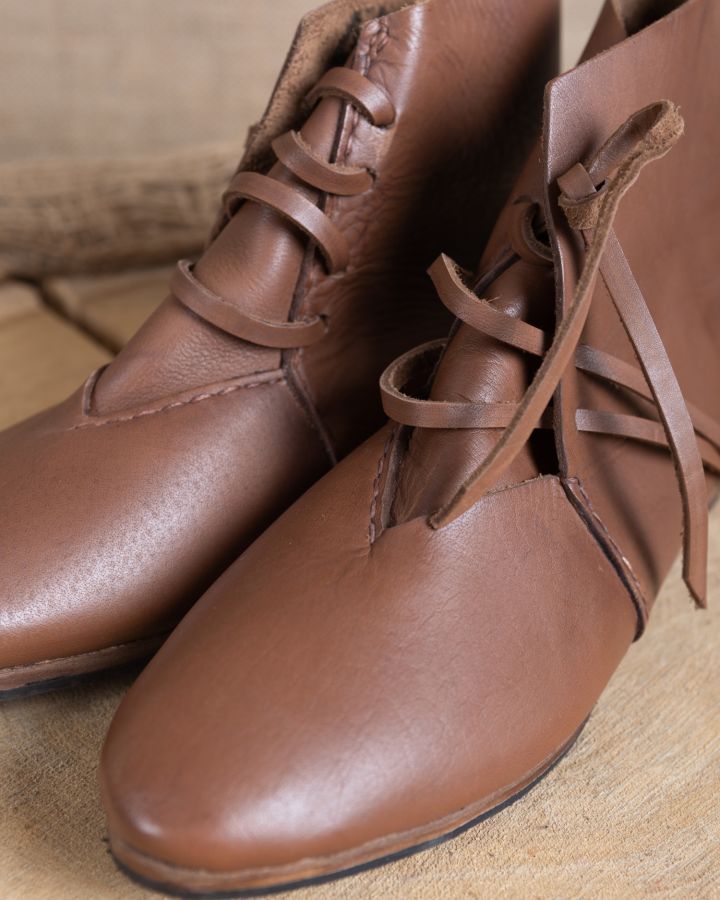Chaussures médiévales, semelles en caoutchouc, en marron foncé 40 2