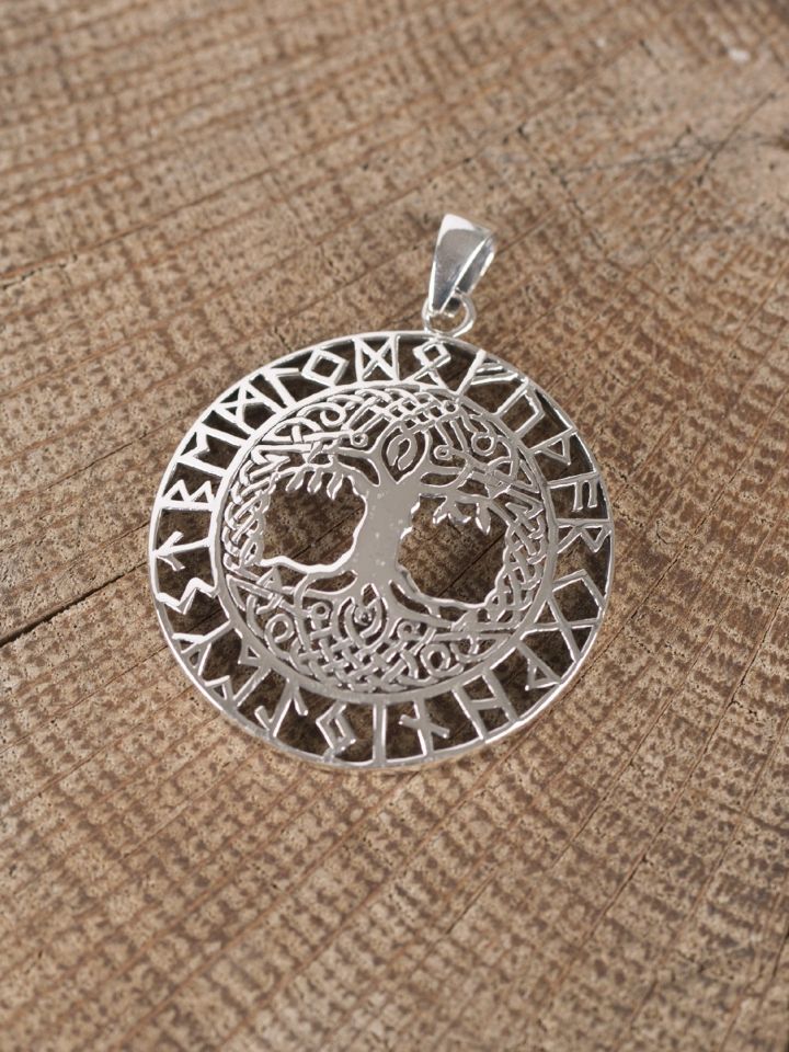 Pendentif Arbre de vie et Runes Futhark 2