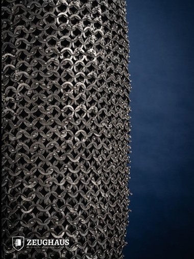 Jambières cotte de maille anneau plat riveté 9mm 2