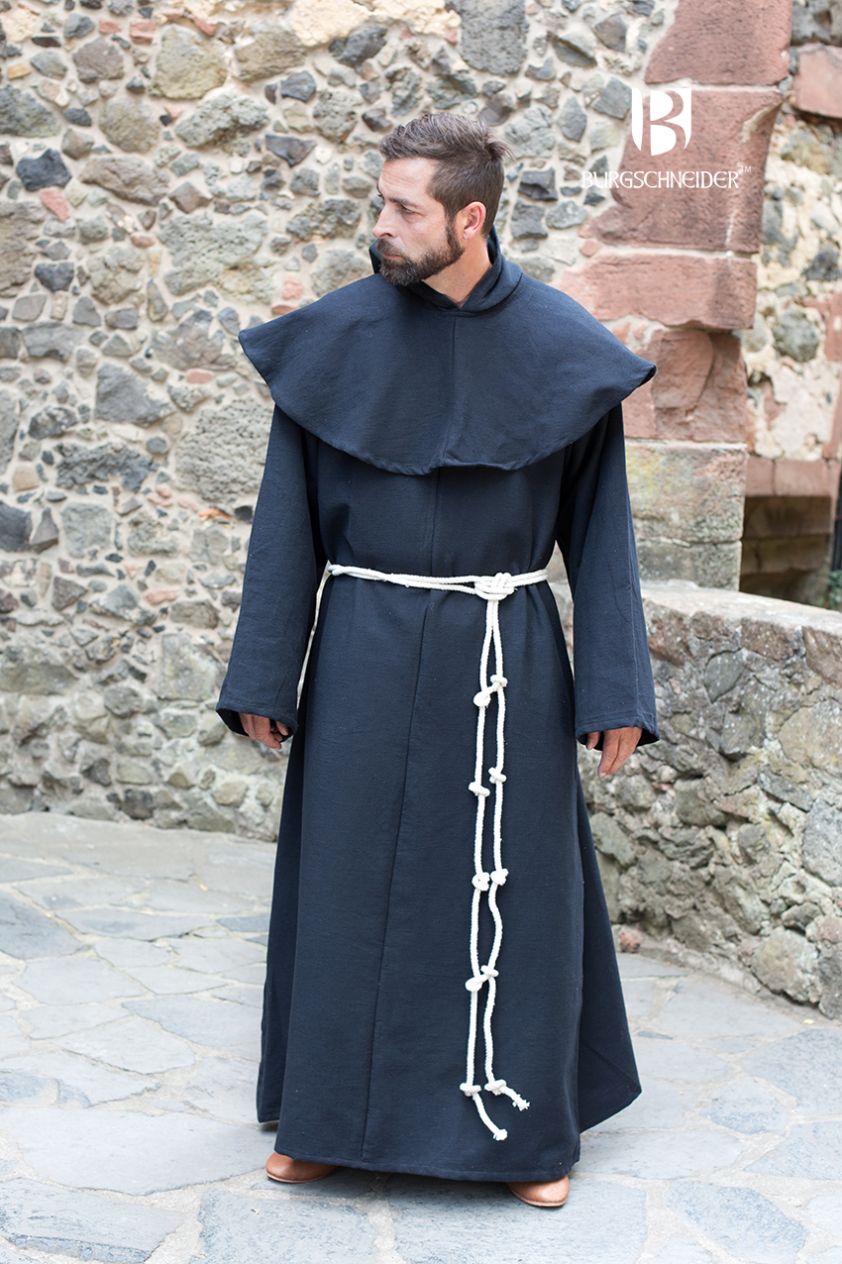 Habit de moine benedictin en noir La boutique medievale