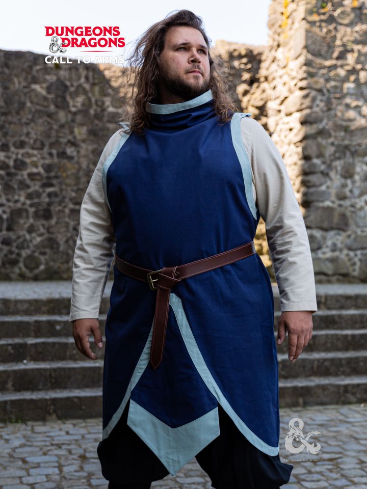 Tabard de clerc de la série Donjons & Dragons en bleu foncé et bleu clair 3