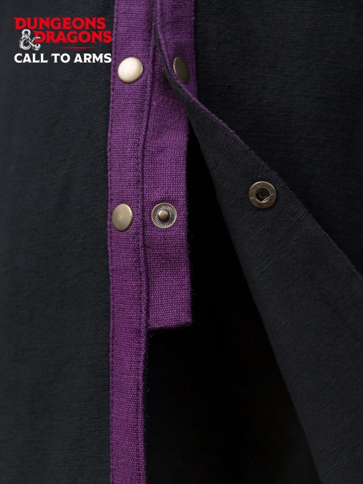 Manteau de maître sorcier noir et lilas 3