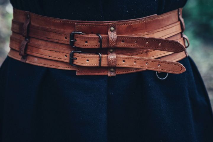 Ceinture Viking marron clair 3