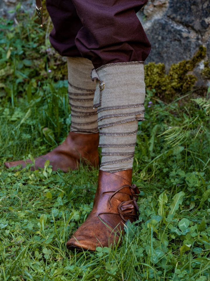 Bande à enrouler viking, en marron-écru 3