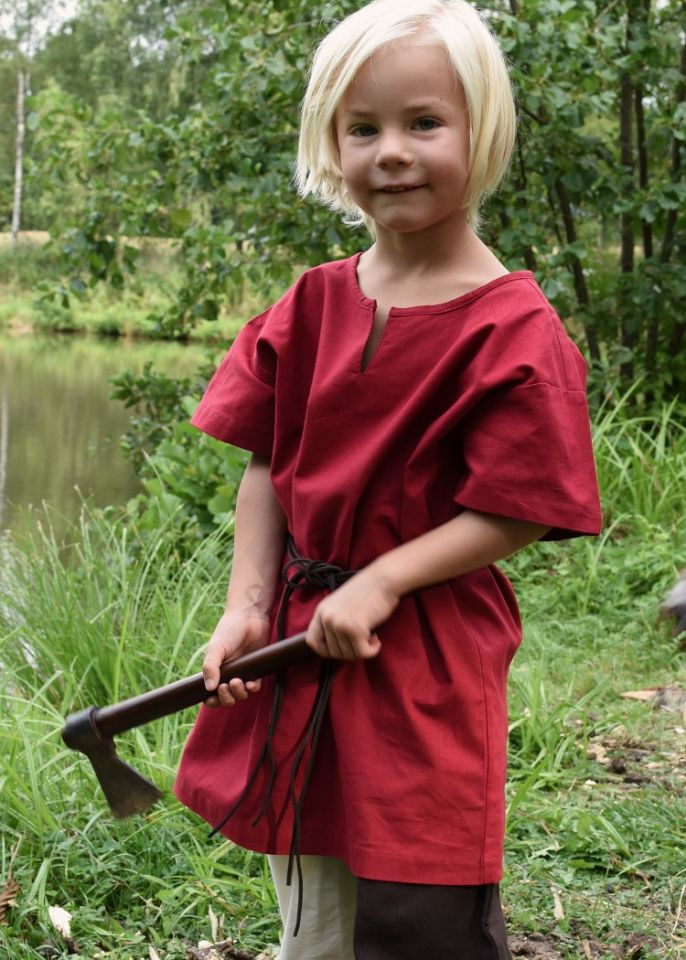 Tunique enfant manches courtes, en rouge 3