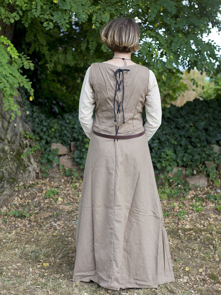 Robe à bretelles sans manches Uma sable M 3