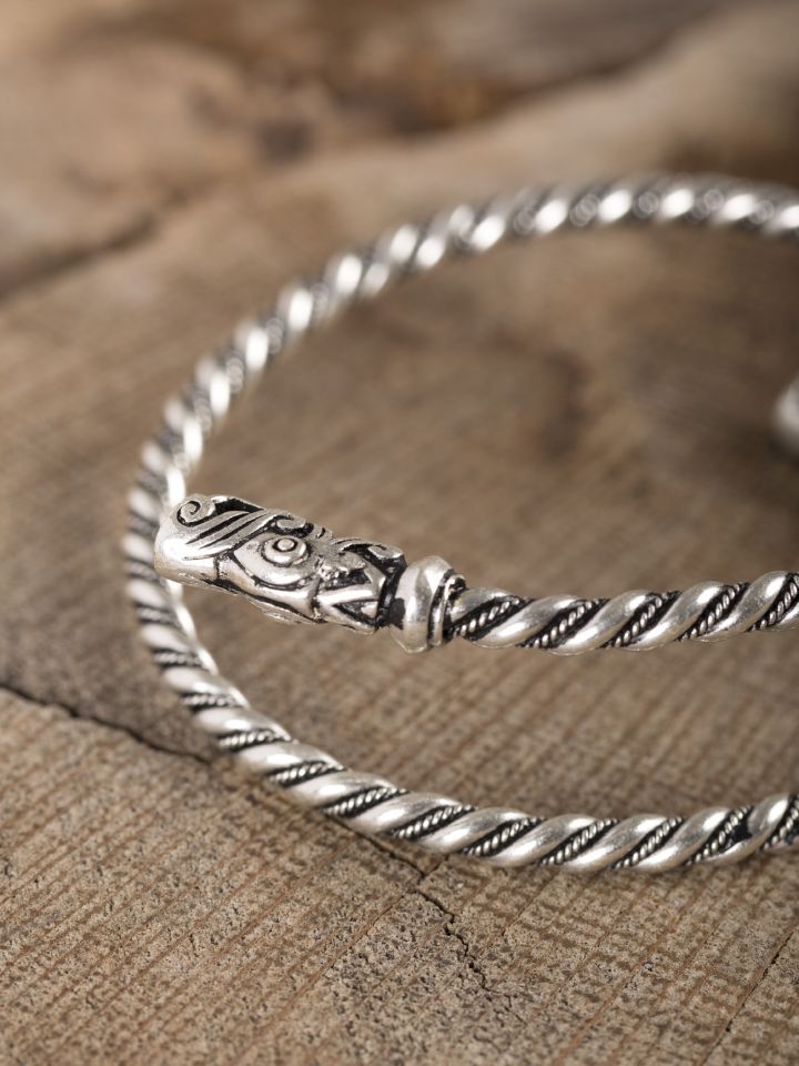 Bracelet viking spirale argenté 3