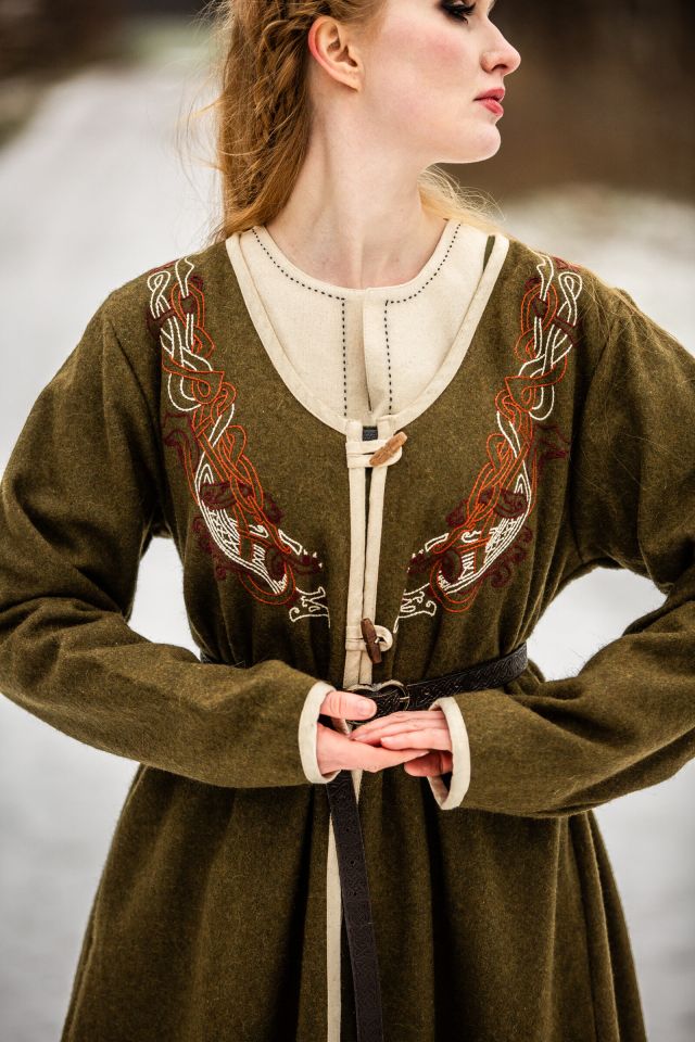 Manteau Viking Birka Skadi Olive 3